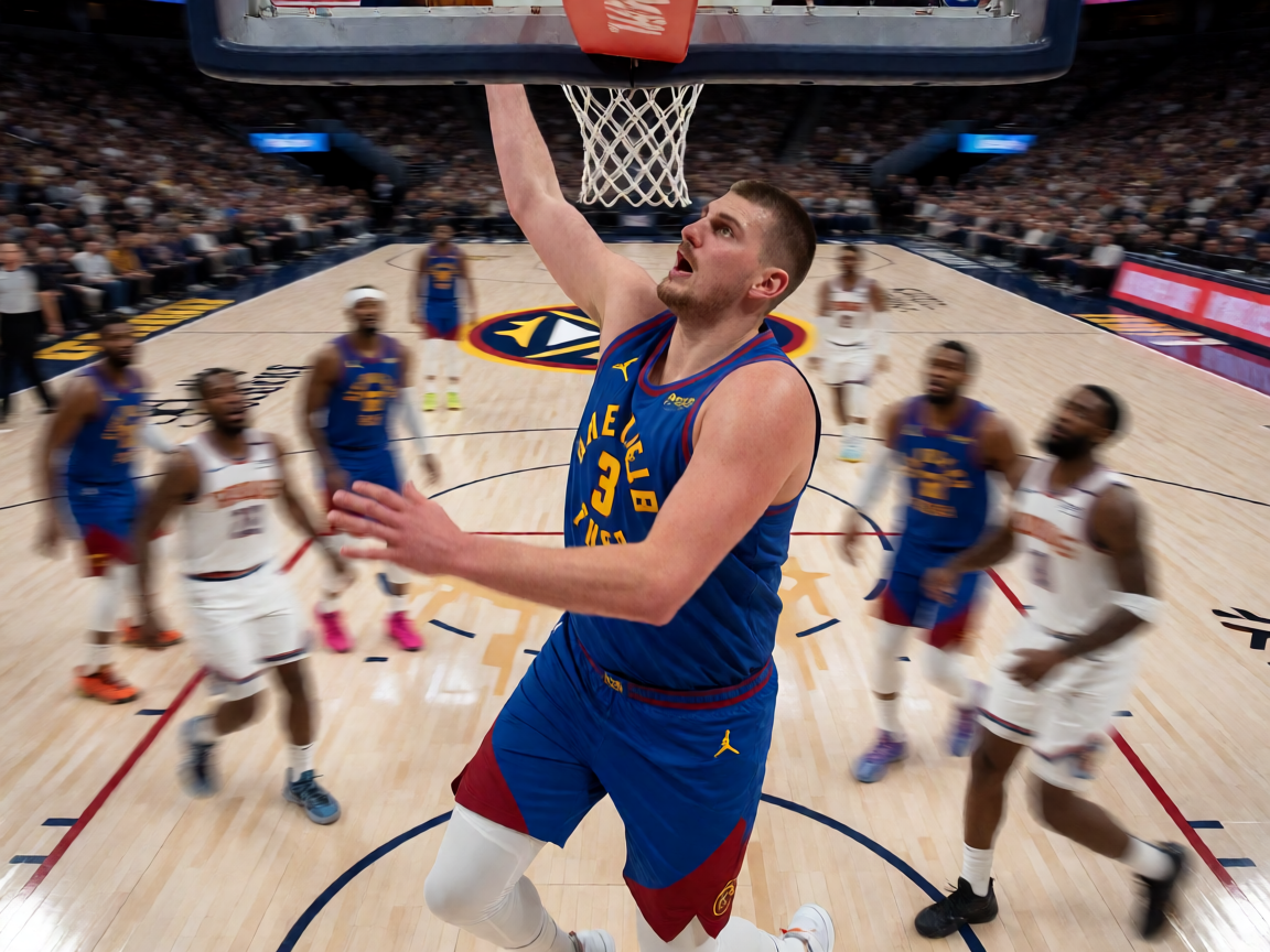NBA篮球赛场激烈对抗场景